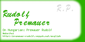 rudolf premauer business card